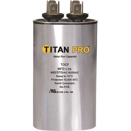 TITAN Run Capacitor 60+5 MFD 440/370-Volt Oval TOCFD605